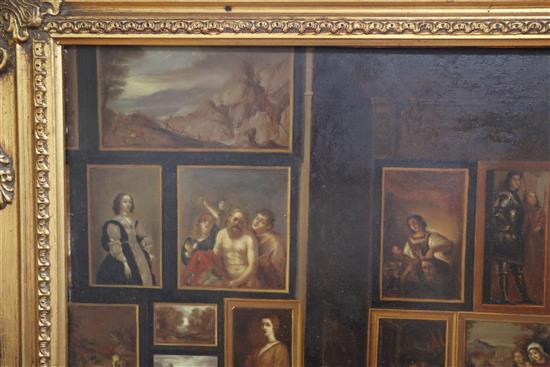 After the 1653 painting by David Teniers the Younger, (1610-1690), oil on panel, Archduke Leopold Wilhelm in his picture gallery, c18